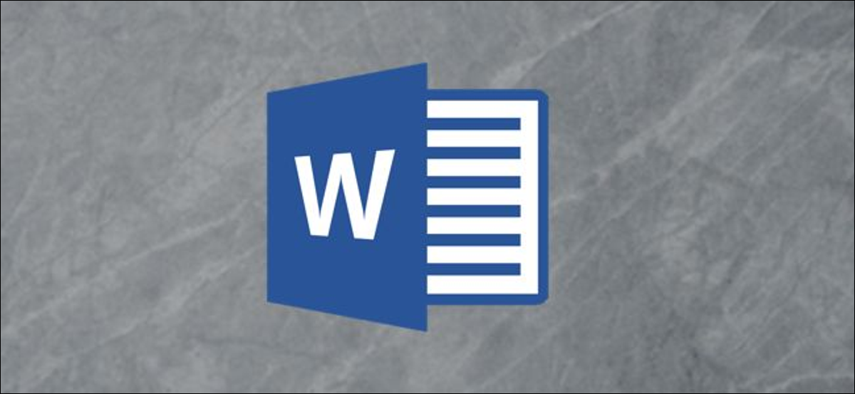 El logotipo de Microsoft Word sobre un fondo gris