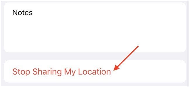 Dejar de compartir la ubicación con Apple Contact