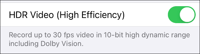 Habilite la grabación de video HDR en iPhone