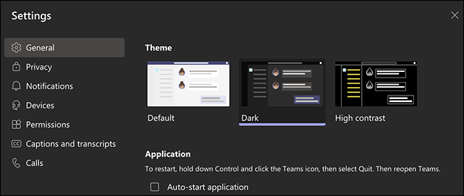 Modo oscuro en Microsoft Teams en el escritorio
