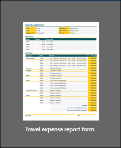 plantilla de formulario de informe de gastos de viaje