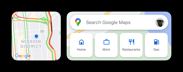 Widgets von Google Maps