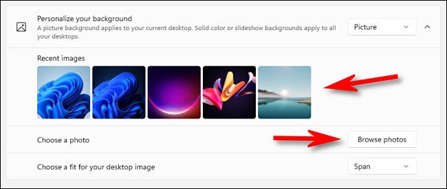 Con la opción "Imagen", elija una imagen reciente o busque una.