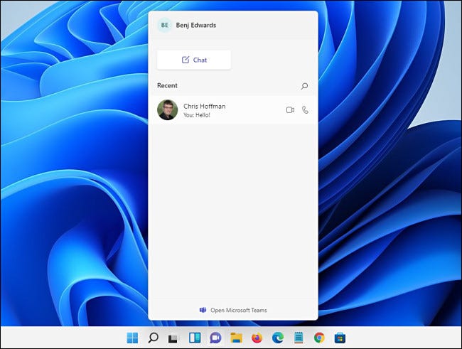 La finestra di Microsoft Chat su Windows 11.