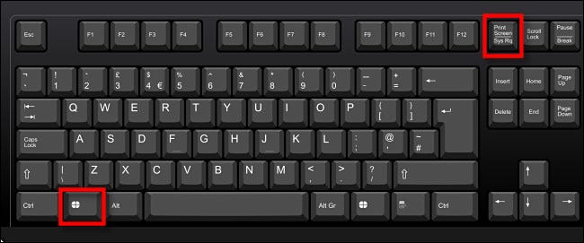 Presione Windows + Imprimir pantalla en su teclado.