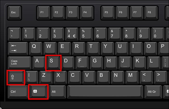 Presione Windows + Shift + S en su teclado.