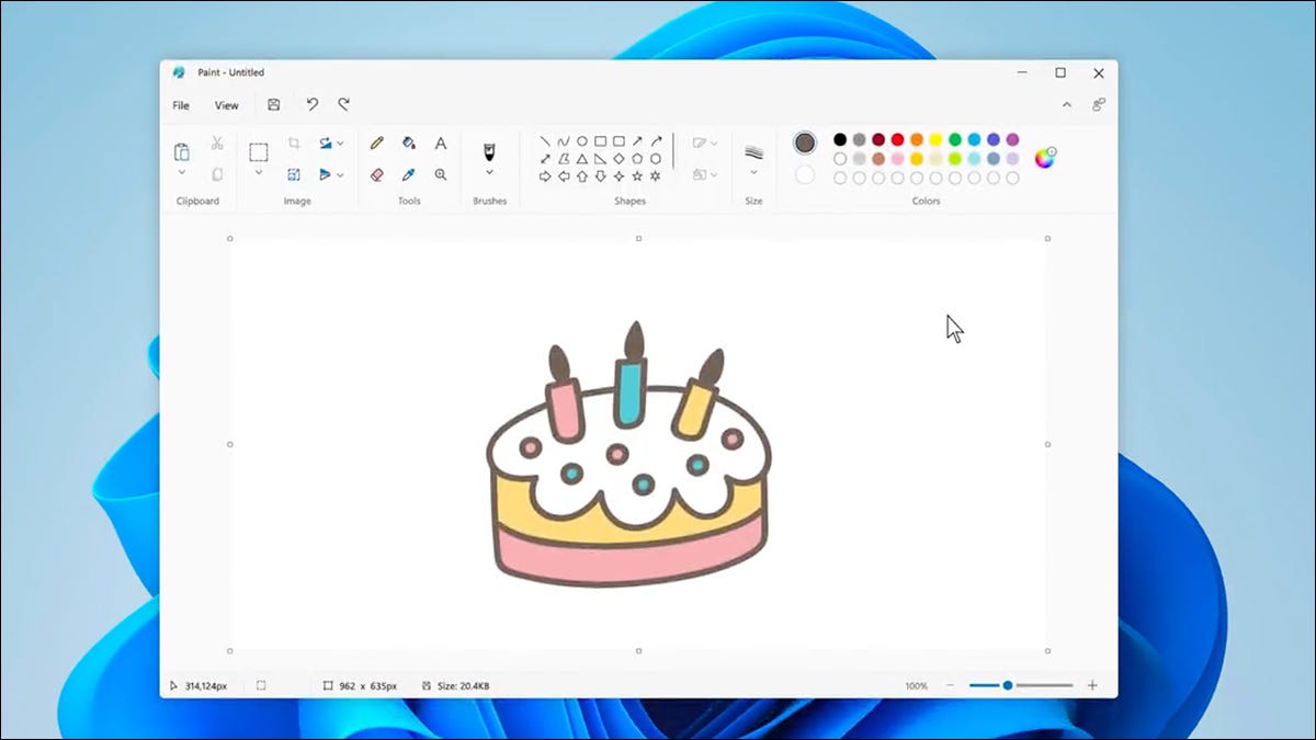Aplicación Paint de Windows 11