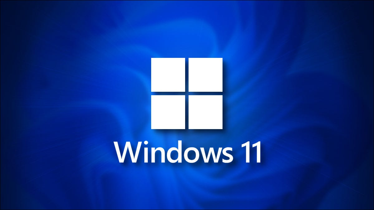 Logotipo de Windows 11 sobre un fondo de sombra azul oscuro
