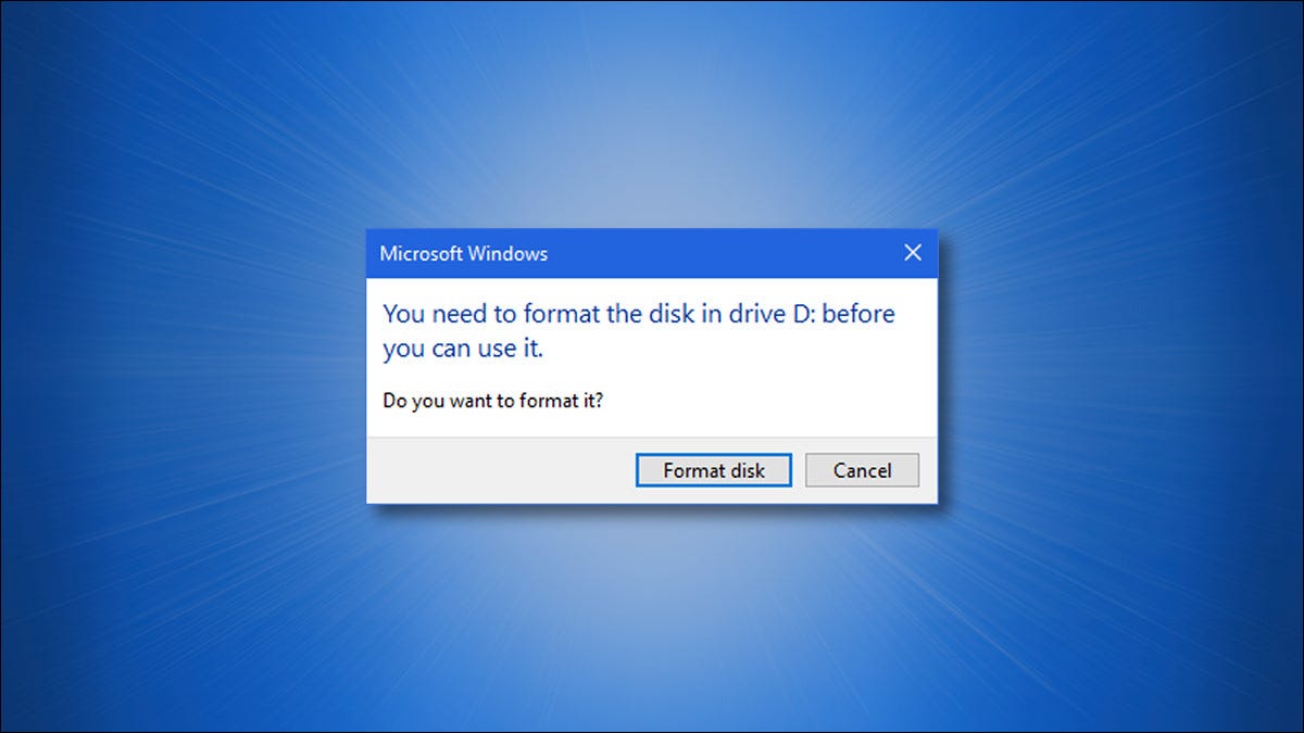 El cuadro de diálogo Formatear unidad de Windows 10