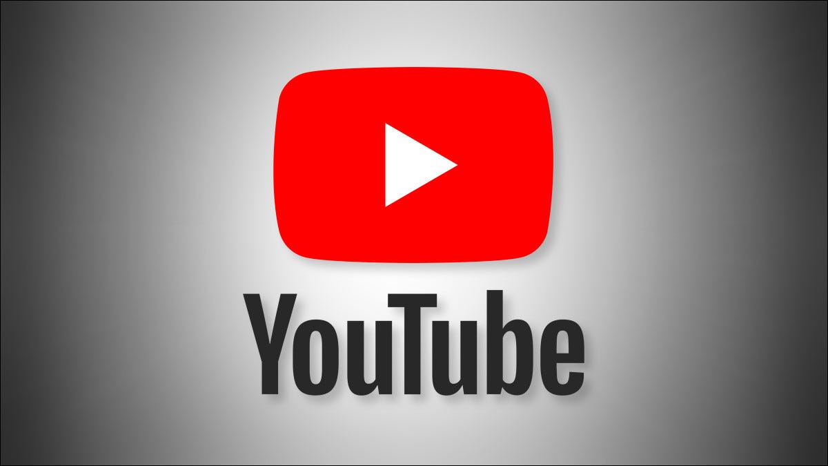 Logotipo de YouTube sobre fondo gris